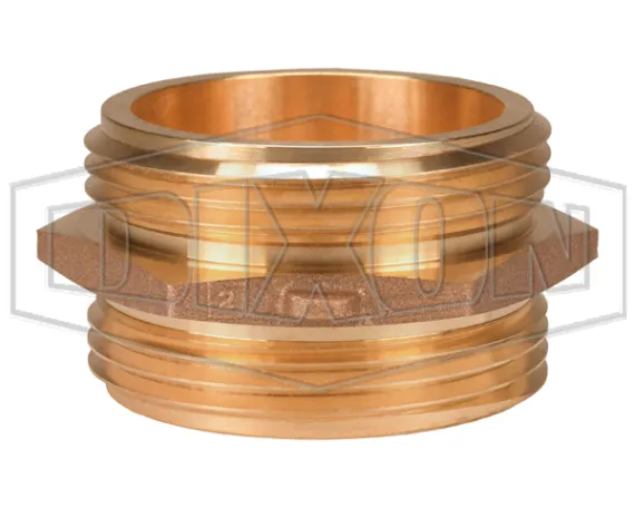 Double Male Hex Nipple Brass