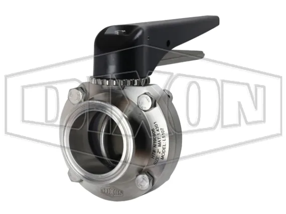 L5107-Series Butterfly Valve with Trigger Handle Clamp End 