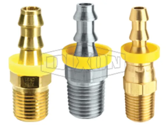 Male NPTF x push on hose barb