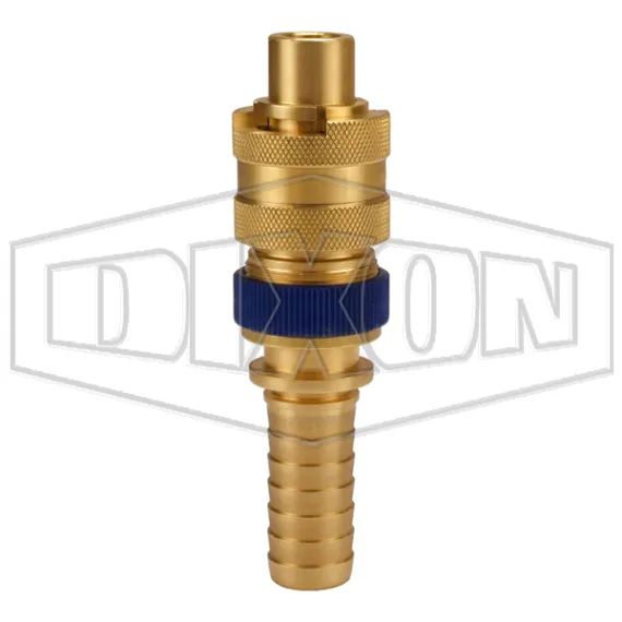 Dix-Lock® N-Series Interchange Male End x Hose Barb Safety-Lock Plug