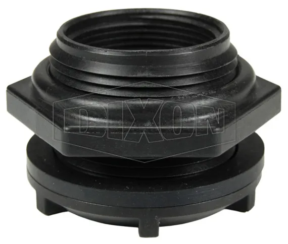 Polypropylene bulkhead fitting