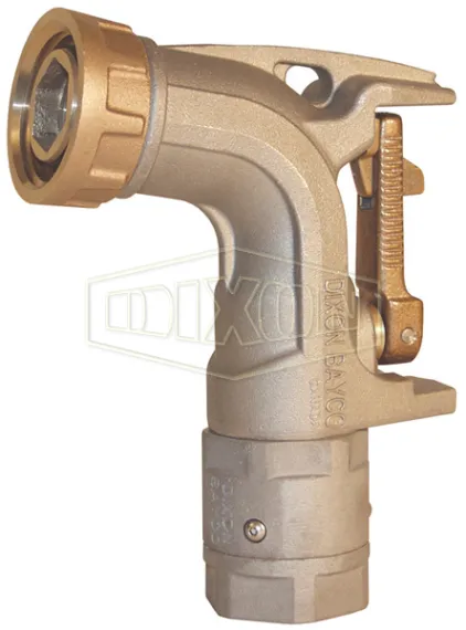 ball nozzle with swivel adapter outlet for bulk delivery