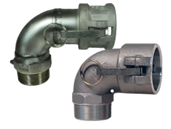 cam and groove type B 90deg elbow coupler x male thread