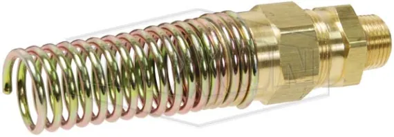 male connector with spring guard