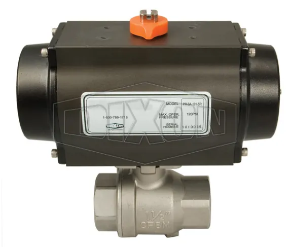 Pneumatically Actuated Stainless Steel Ball Valves 2-Piece