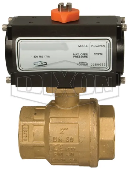BV2B-Series Pneumatically Actuated Brass Ball Valve