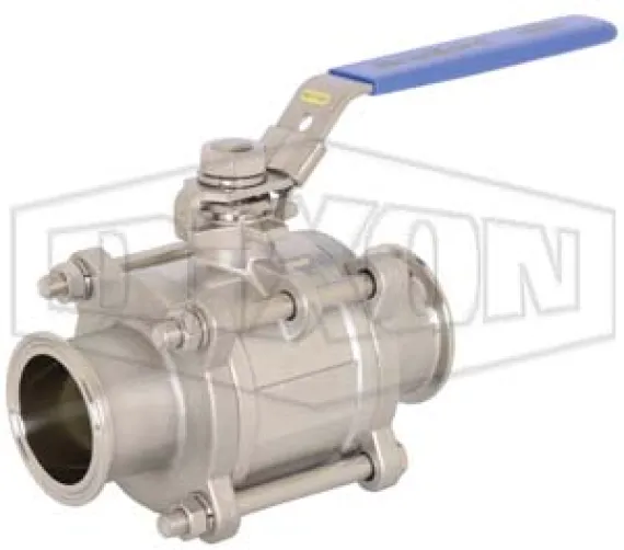 BV2GG-Series Non-Encapsulated 2-Way, 3-Piece Ball Valve