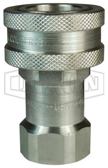 H-Series ISO-B Poppet Valve Female Threaded Coupler