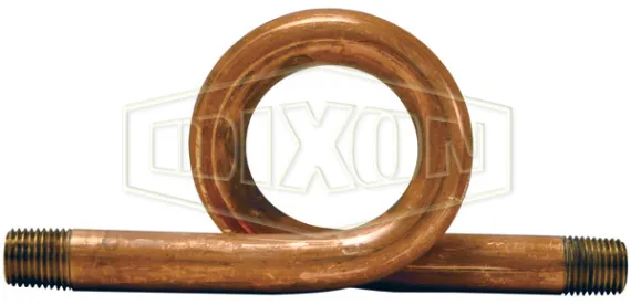 180° Steam Gauge Siphon Red Brass pressure guage 