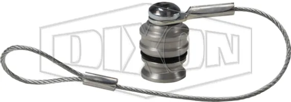 quick disconnects h series iso b industrial interchange dust plugs aluminum body with steel cable