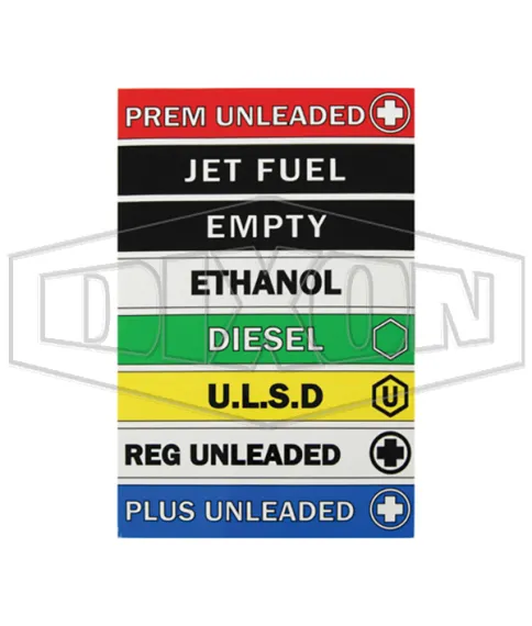 product grade indicator fuel label
