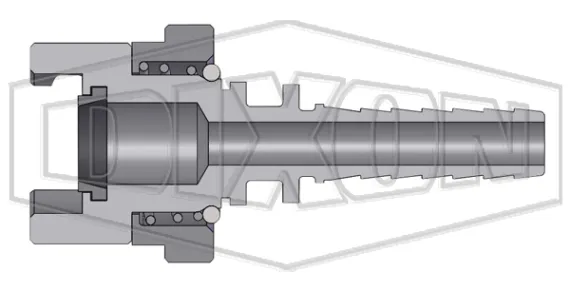 dual lock p series thor interchange hose barb coupler