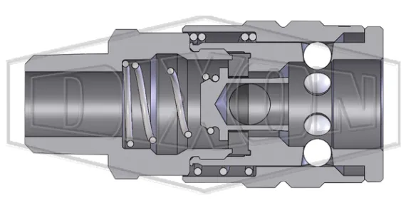 pneumatic manual male threaded coupler half image