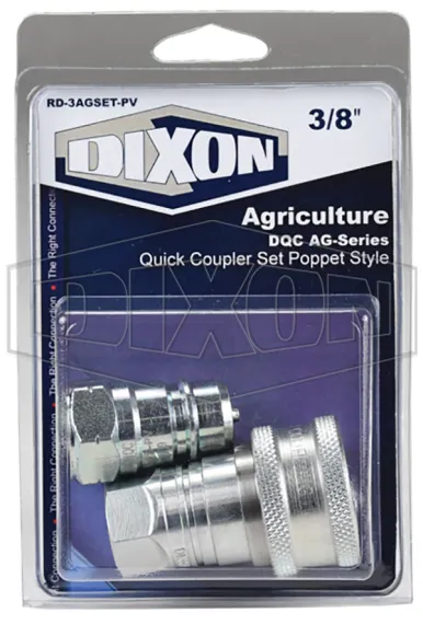 AG-series poppet coupler and plug set