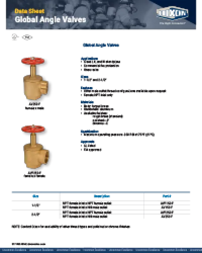 Global Angle Valves