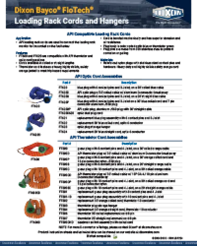 Dixon Bayco® FloTech® Loading Rack Cords and Hangers