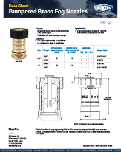Bumpered Brass Fog Nozzles