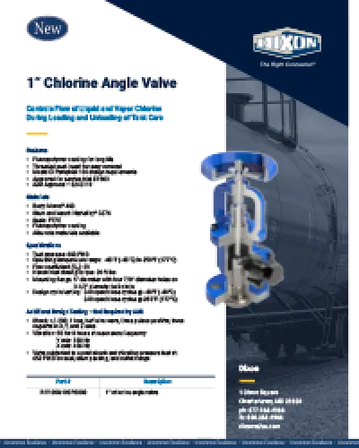 1” Chlorine Angle Valve