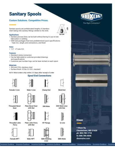 Sanitary Spools