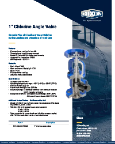 1" Chlorine Angle Valve