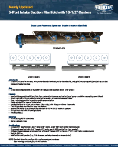 5-Port Intake Suction Manifold with 10-1/2" Centers