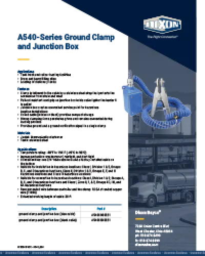 A540-Series Ground Clamp and Junction Box Flyer