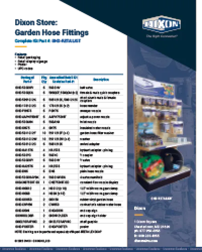 Dixon Store: Garden Hose Fittings