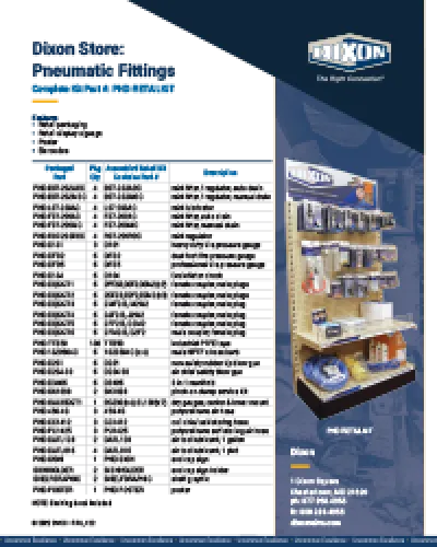 Dixon Store: Pneumatic Fittings Display Flyer