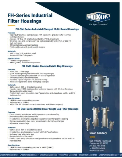 FH-Series Industrial Filter Housings