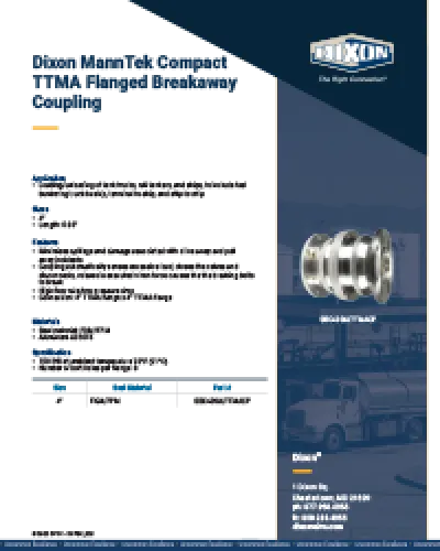Dixon MannTek Compact TTMS Flanged Breakaway Coupling
