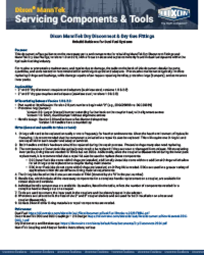 Dixon® MannTek Servicing Components & Tools