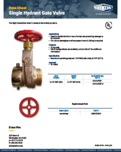 Single Hydrant Gate Valve