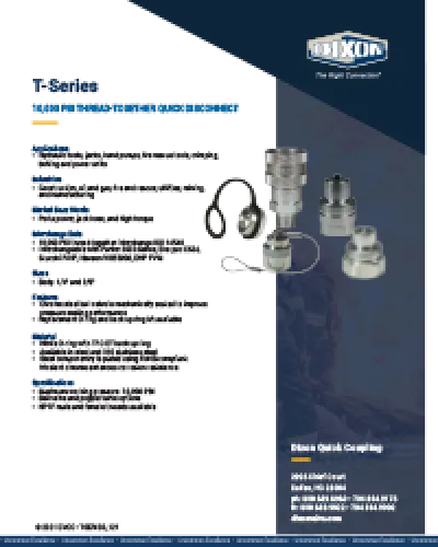 T-Series Hydraulic Quick Disconnects