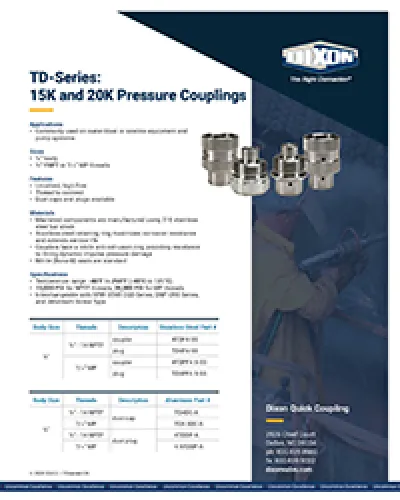TD-Series 15K and 20K Pressure Couplings