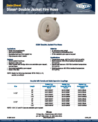 Dixon® Double Jacket Fire Hose