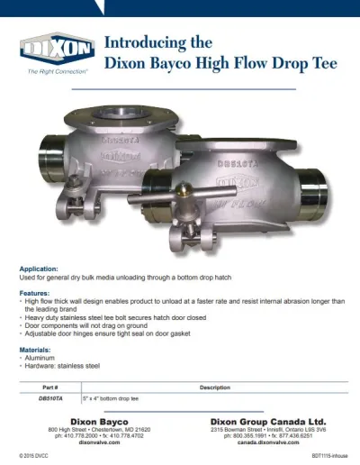 High Flow Drop Tees