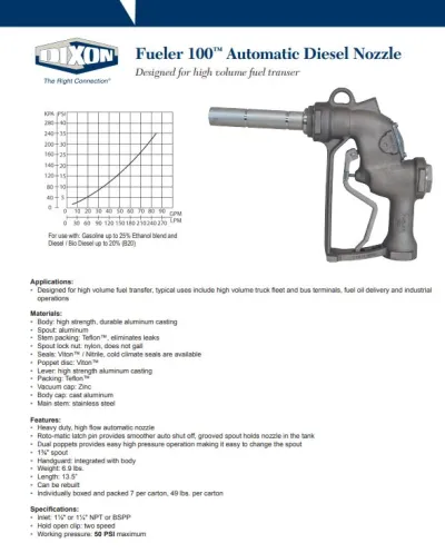 Fueler 100 Automatic Diesel Nozzle