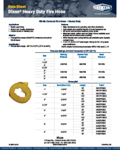 Dixon® Heavy Duty Fire Hose