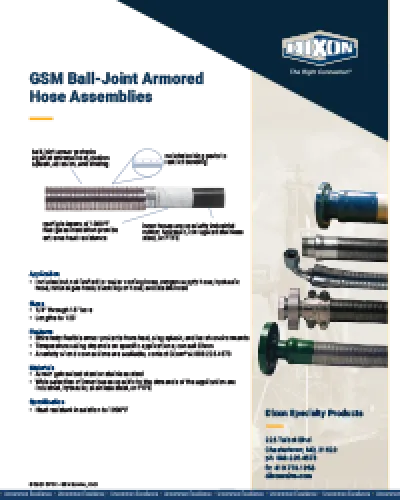 GSM Ball-Joint Armored Hose Assemblies
