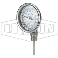 Model 31 Bi-Metal Bottom Connected 90° Angle 3" Face Thermometer