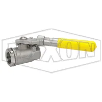 "Deadman" Spring Return Handle Stainless Steel Ball Valve