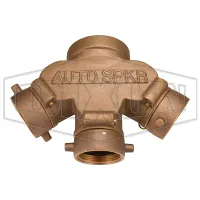 Triple Clapper Siamese Connection Back Outlet