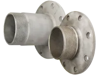 one piece flange x male thread union adapters short and long