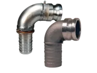 cam and groove type E 90deg elbow adapter x hose shank