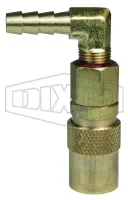 CM-Series Industrial Mold Valved Coupler 90° Hose Barb