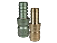 DQC E series straight through interchange plug hose barb