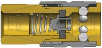 f series manual coupler_2ff2-b_cutaway cad model