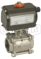 Ball Valve with double acting actuator and solenoid