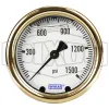 Brass Liquid Filled Center Back Mount Gauge