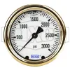 Brass Liquid Filled Center Back Mount Gauge